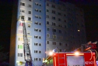 Pożar w wieżowcu na os. W. Łokietka w Gnieźnie! Dwie osoby w szpitalu!