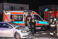 Wypadek na skrzyżowaniu ul. Witkowskiej i Kadłubka