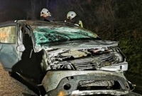 Zderzenie dwóch samochodów w Moraczewie! Osobówka dachowała