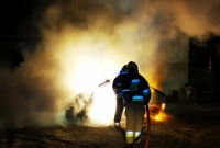 Pożar auta w Wierzycach