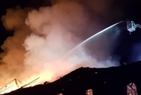 Duży pożar na granicy powiatów gnieźnieńskiego i wągrowieckiego