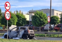 Pożar samochodu na ul. Poznańskiej