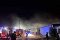 Pożar hali przy ul. Widnej w Gnieźnie