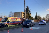 Zderzenie dwóch samochodów na al. Reymonta w Gnieźnie