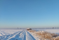 Zimowe pejzaże Niechanowa uchwycone podczas spaceru