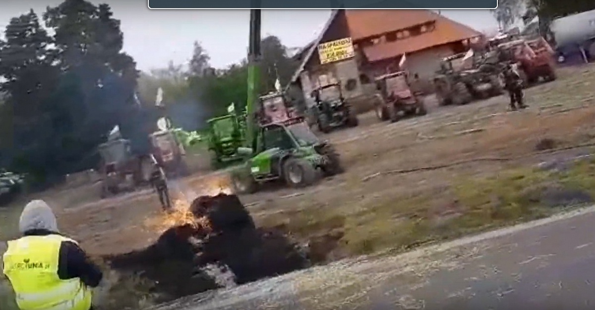 Rolnicy z powiatu gnieźnieńskiego protestowali w Koszutach! Doszło do starcia z Policją