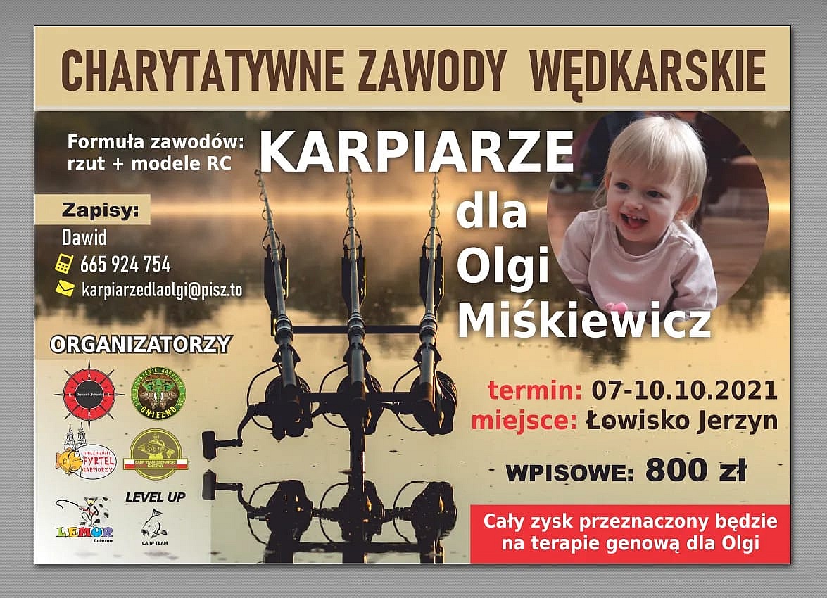 Charytatywna Impreza Wędkarska - Karpiarze dla Olgi Miśkiewicz