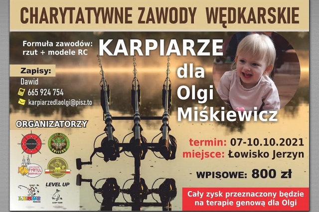 Charytatywna Impreza Wędkarska - Karpiarze dla Olgi Miśkiewicz