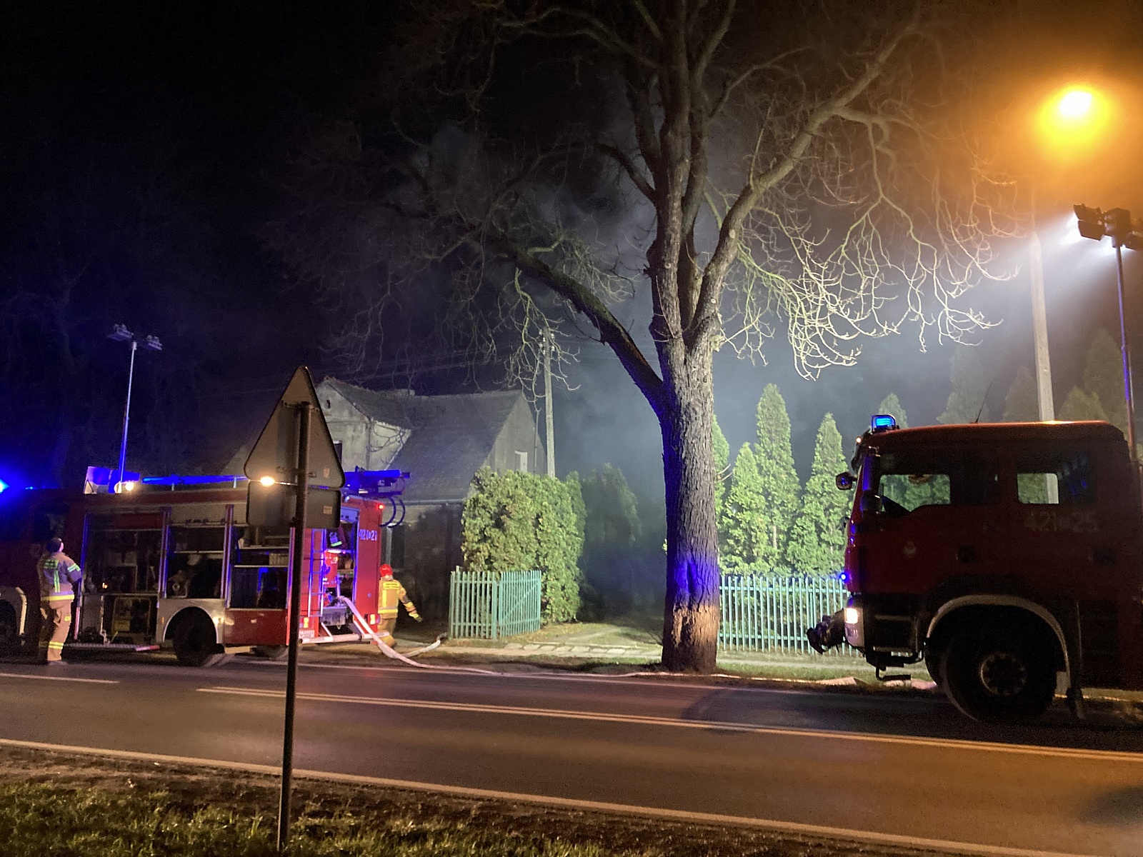 Pożar budynku przy ul. Wrzesińskiej w Gnieźnie