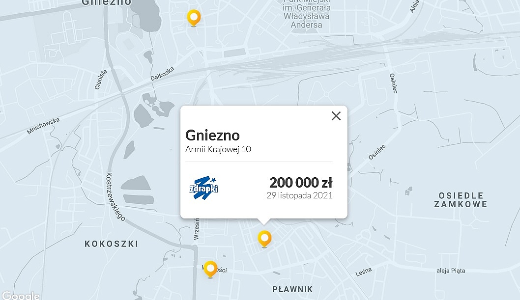 Kolejna wysoka wygrana w Lotto w Gnieźnie
